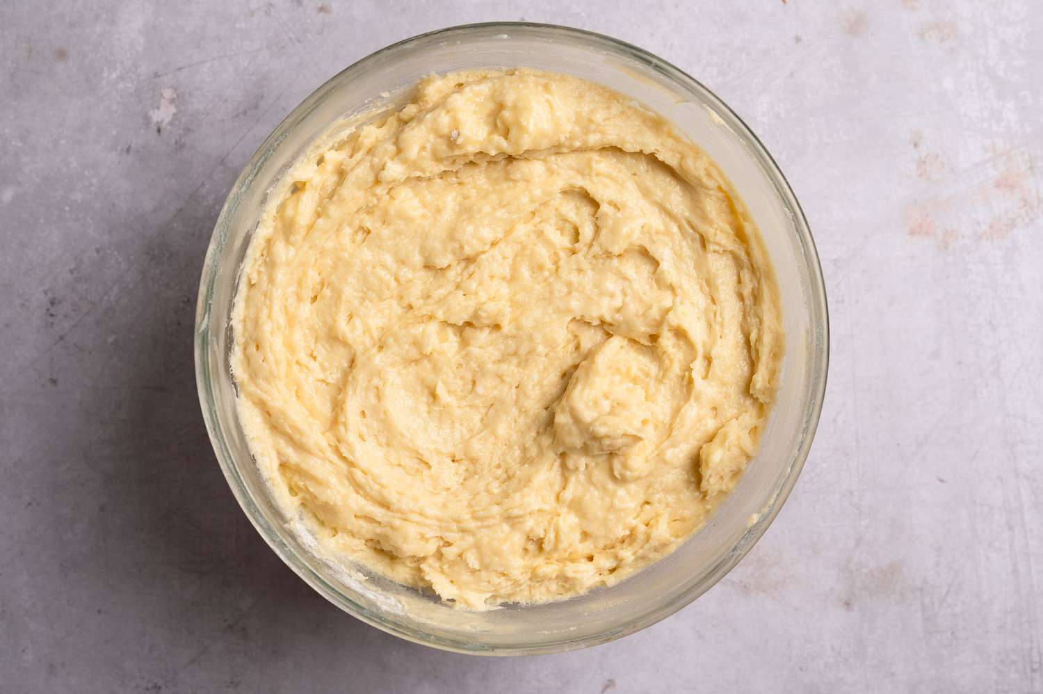 A bowl of cake batter