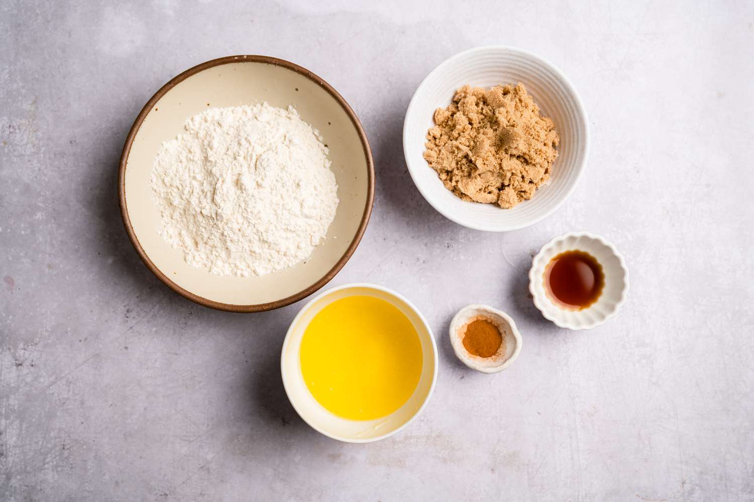 Ingredients to make streusel