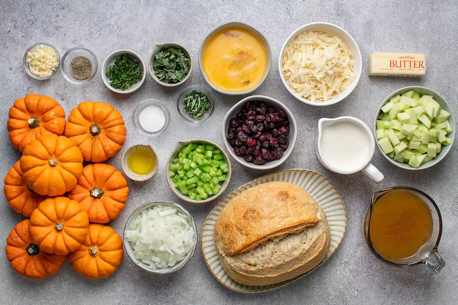 ingredientes para fazer abóboras recheadas