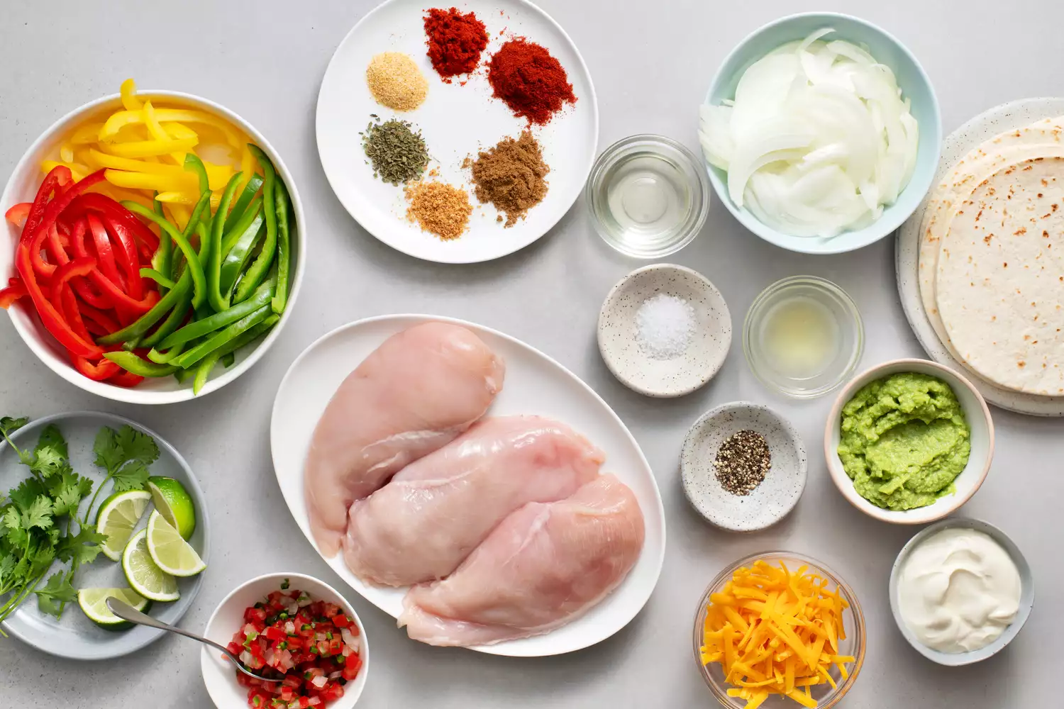 Ingredientes de Fajitas de Frango