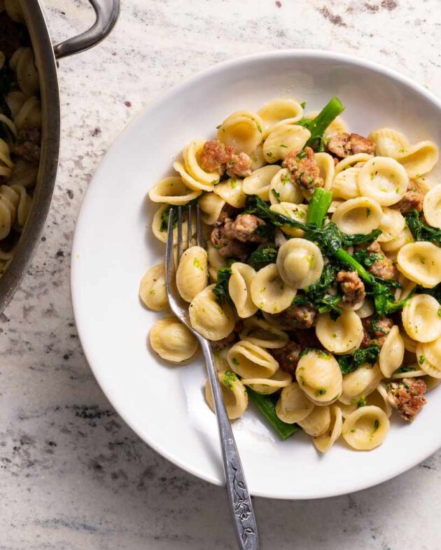 Orecchiette com Salsicha e Broccoli Rabe
