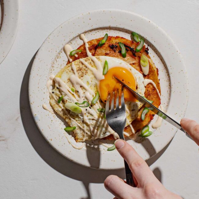 Quesadillas Benedict.