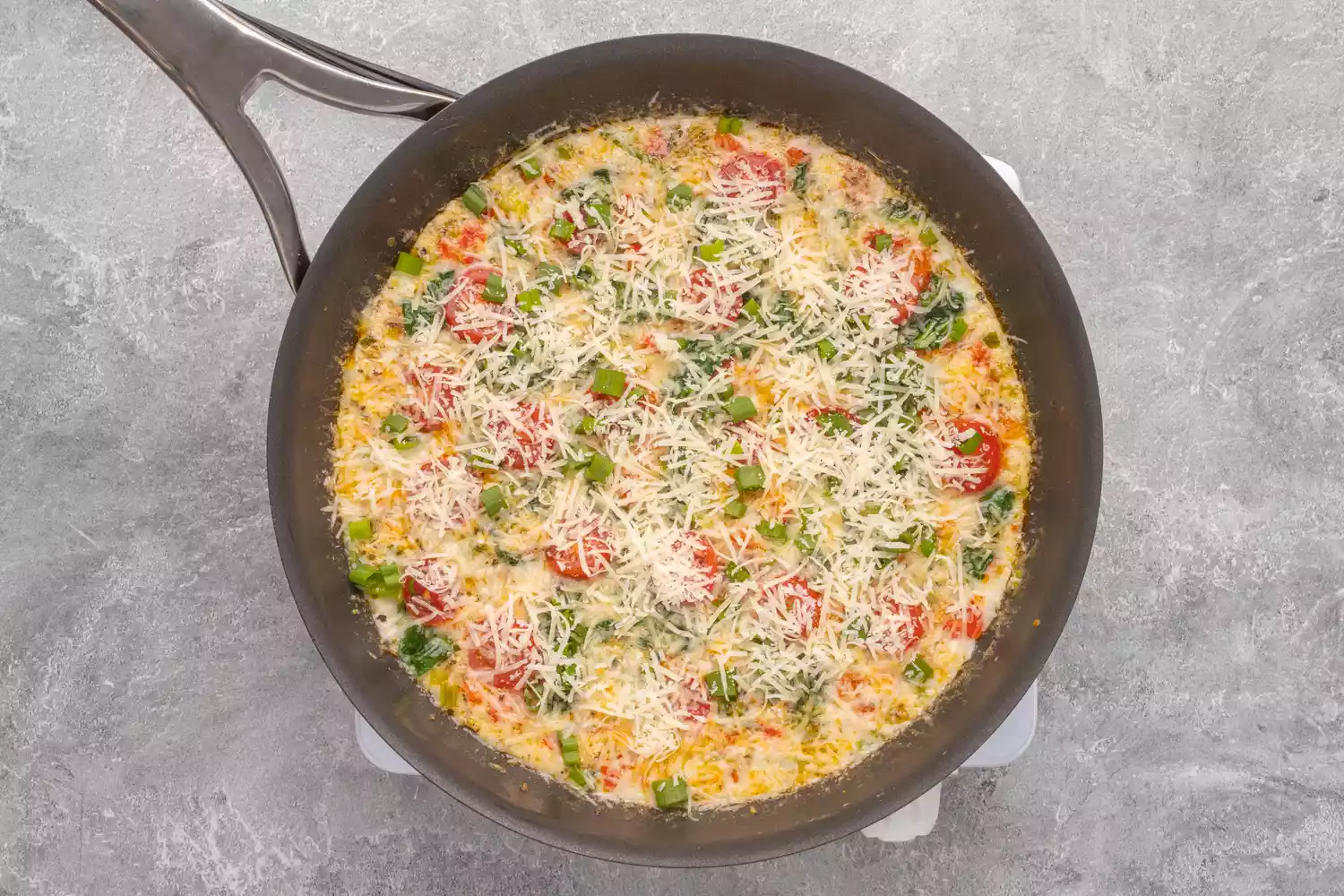 frittata de clara de ovo pronta para o forno