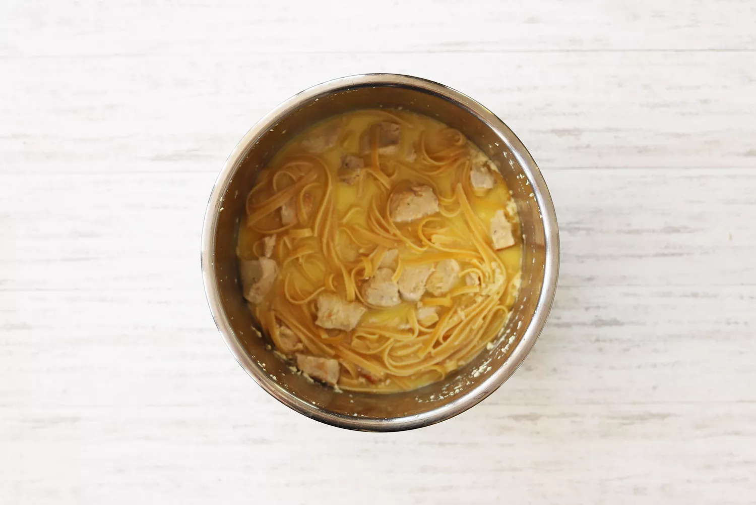 fettuccine alfredo na panela instantânea