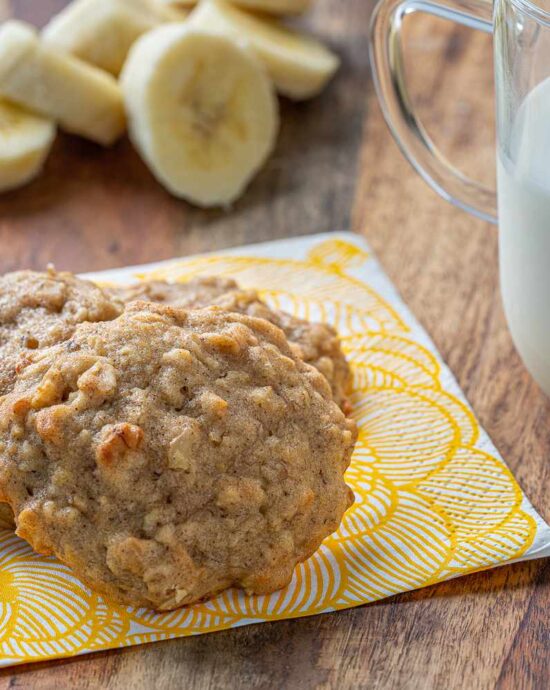 Receita de Cookies de Banana com Aveia