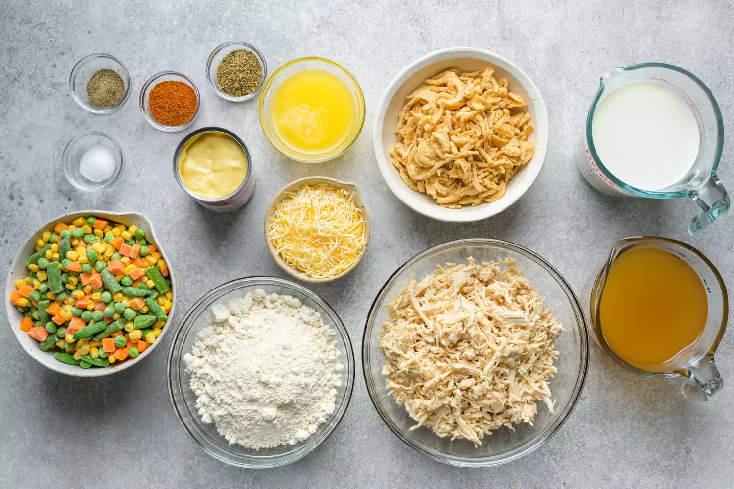 Ingredientes para fazer o Chicken Cobbler do Tik Tok