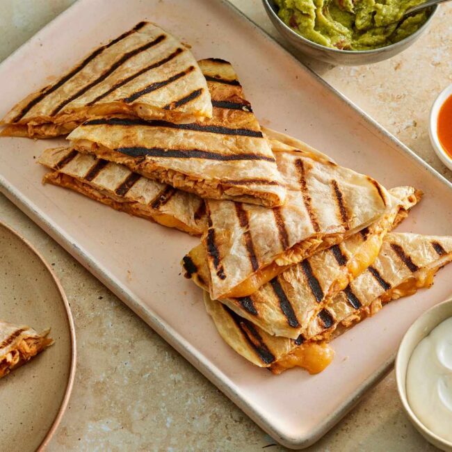 Quesadillas de Frango com Mel e Chipotle.