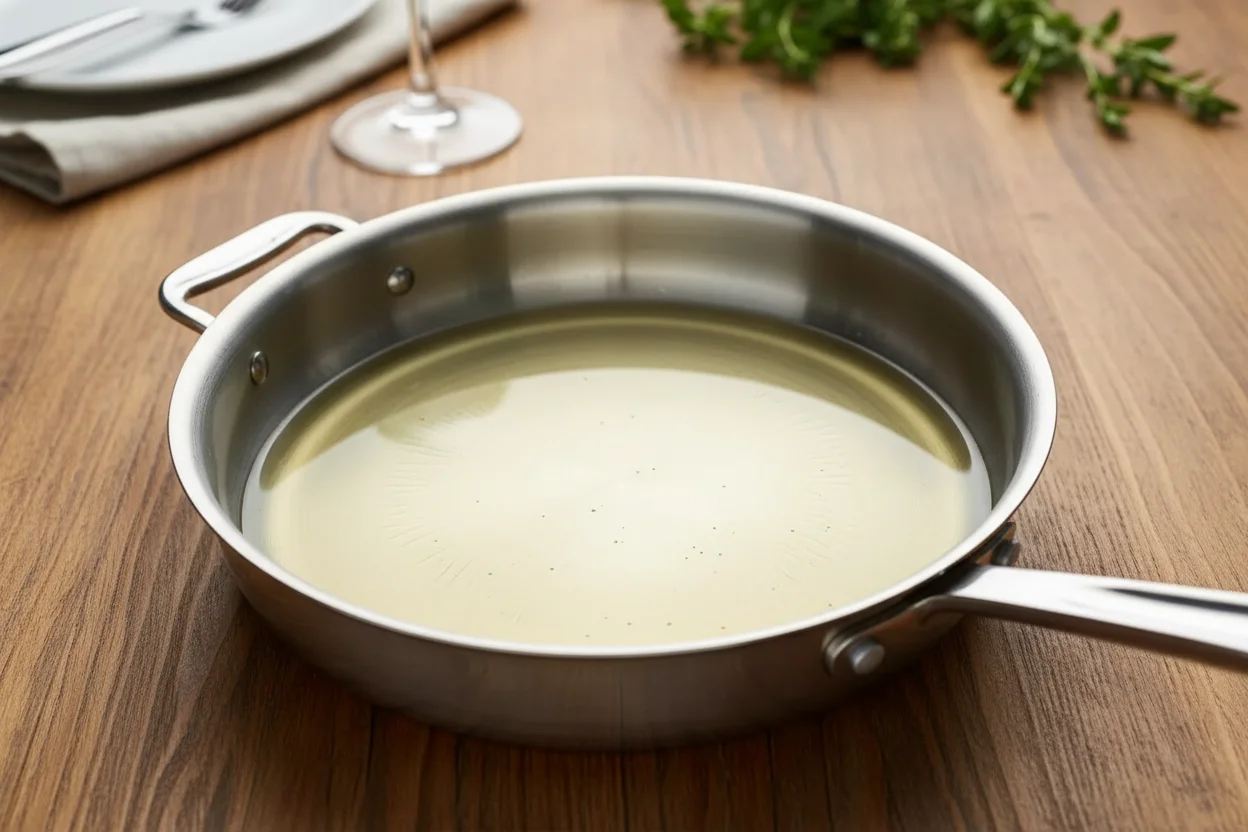 Uma panela com óleo quente