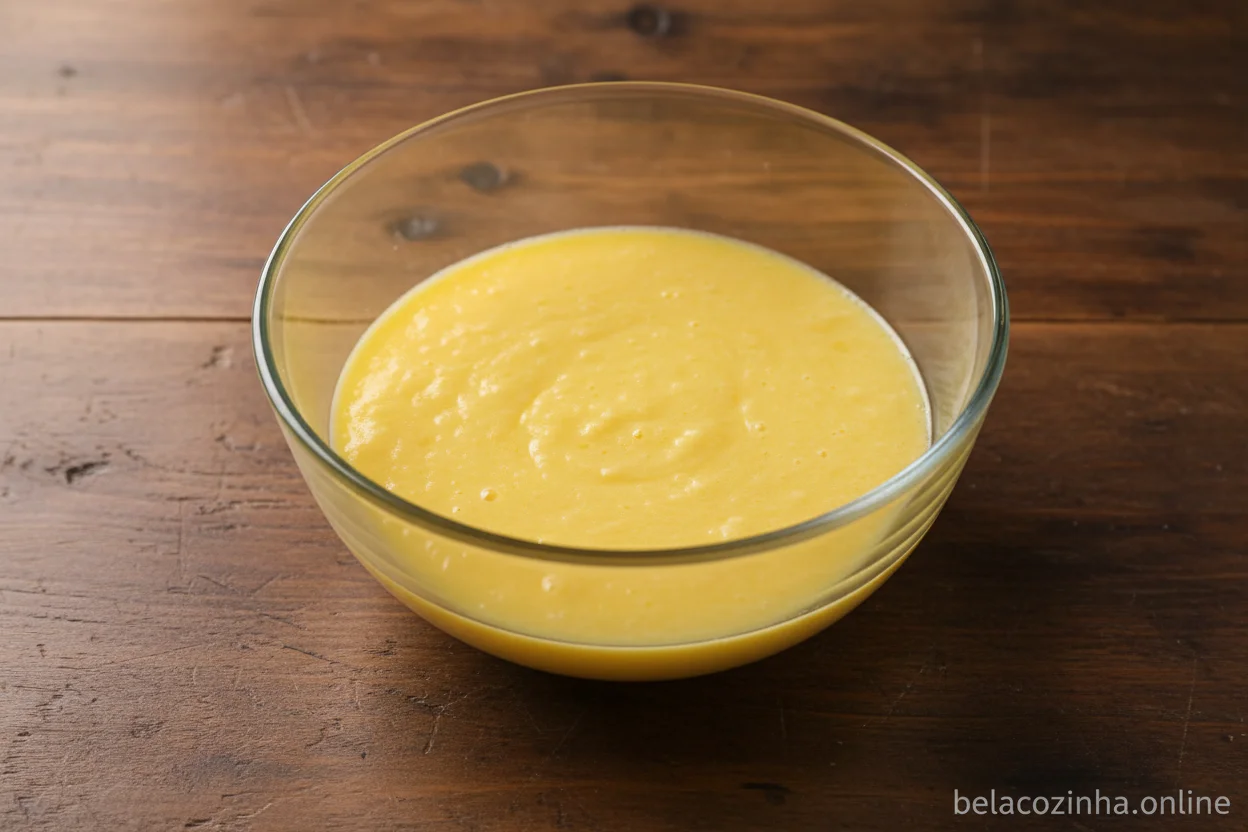 Ovos misturados na mistura de manteiga