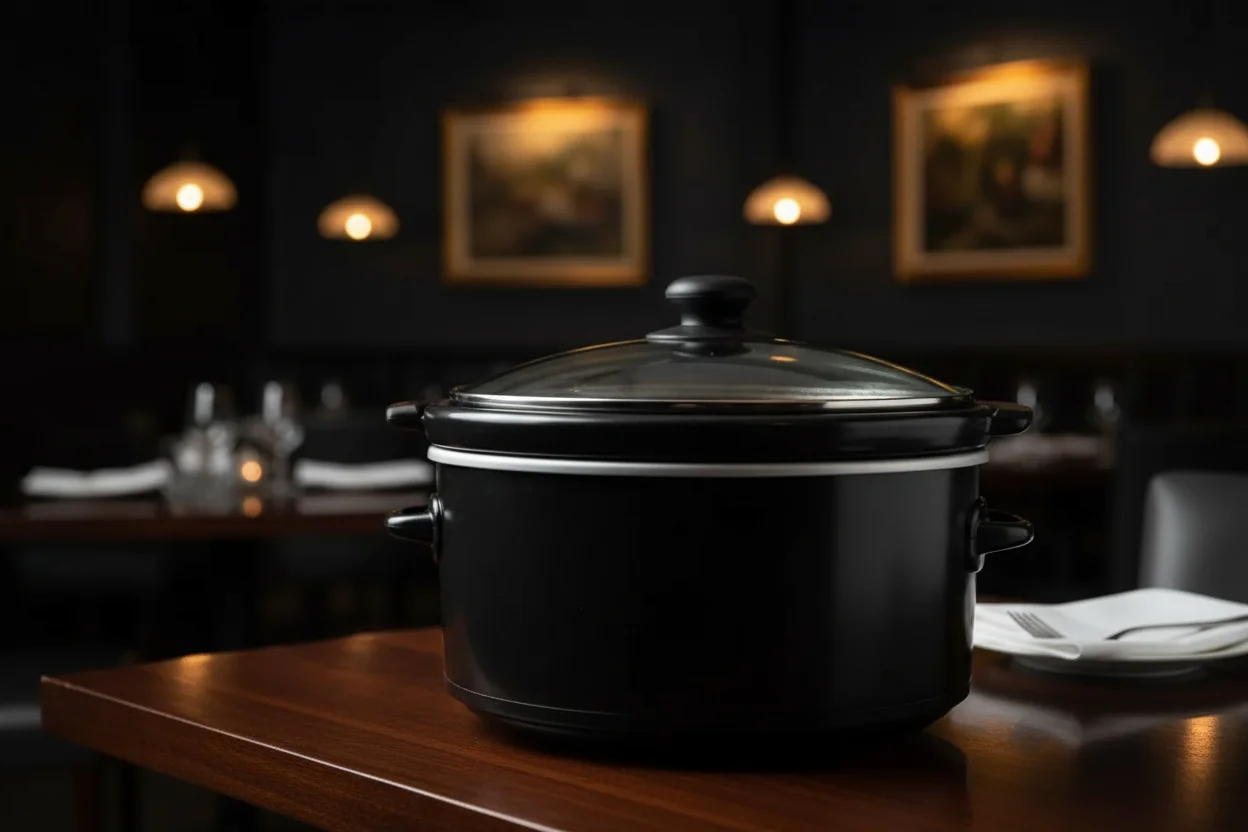 Torrada francesa na panela de cozimento lento com cubos de manteiga