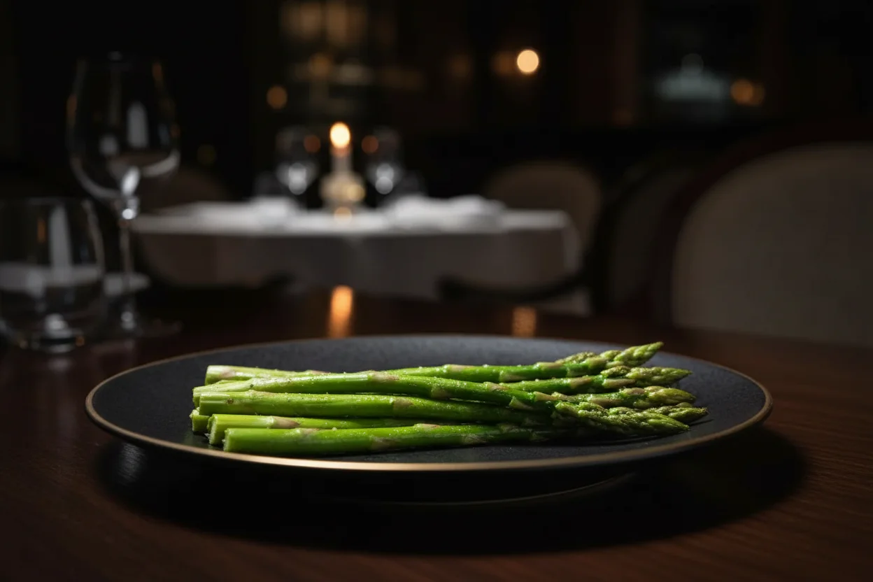 aspargos na fritadeira elétrica prontos para cozinhar