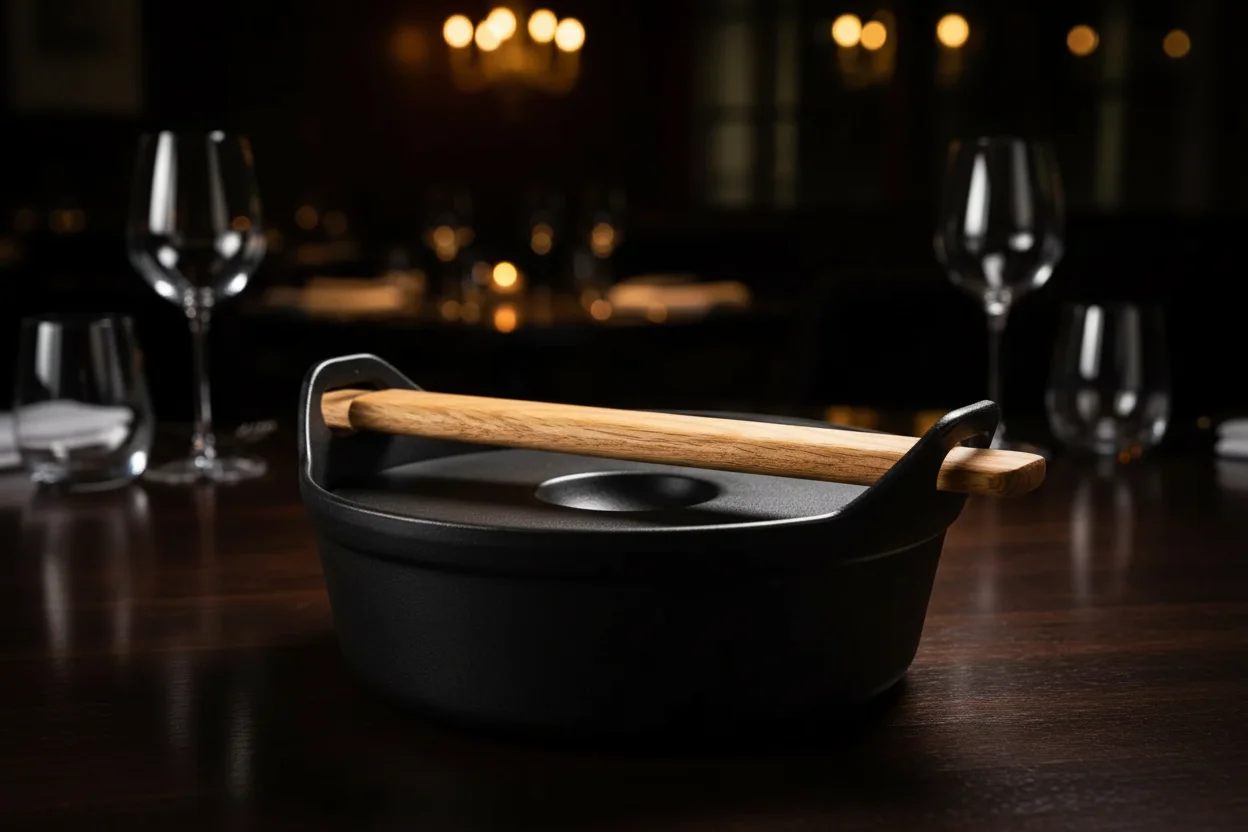 Panela com a tampa bem fechada