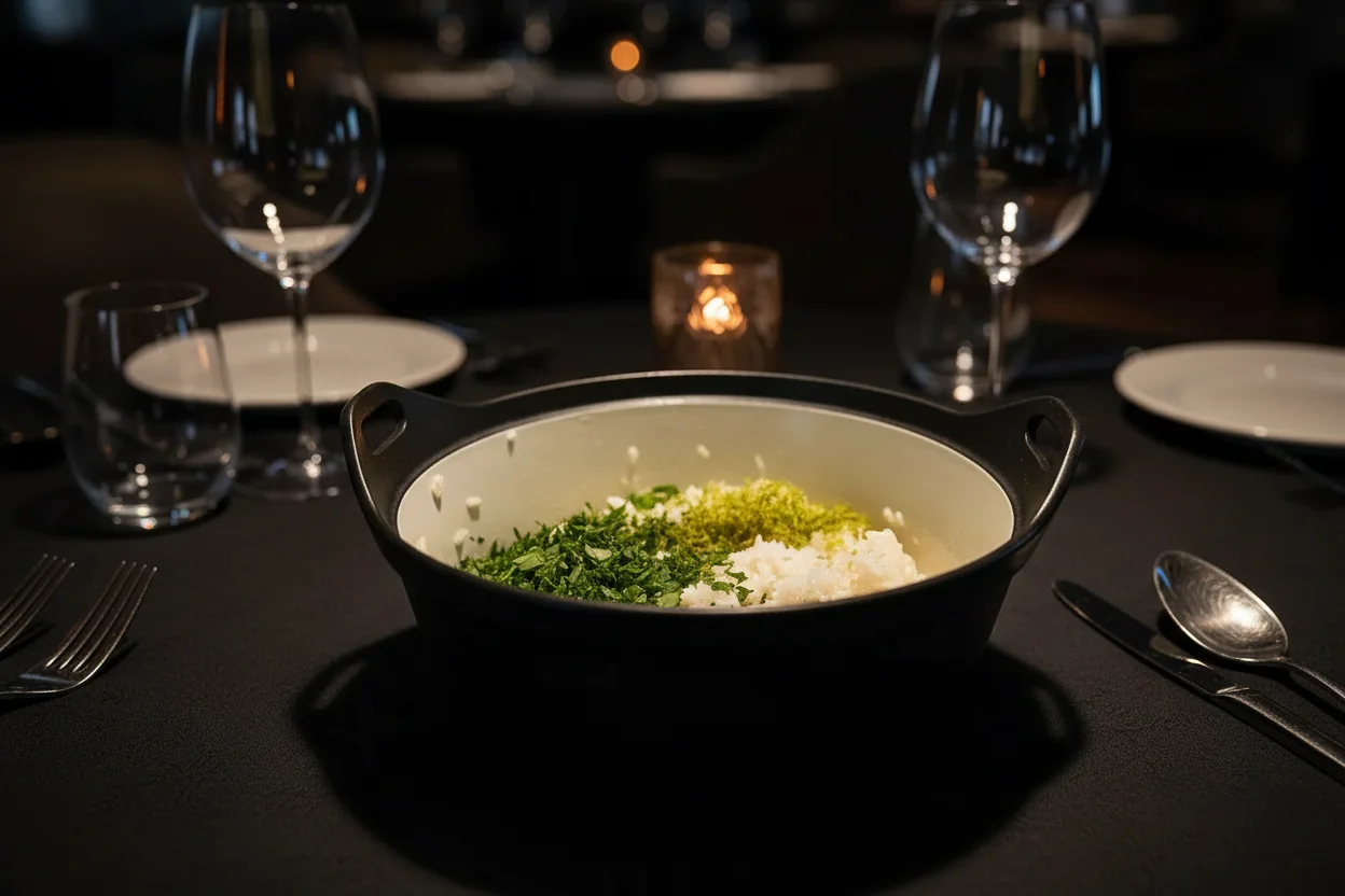 Limão e coentro adicionados ao arroz cozido