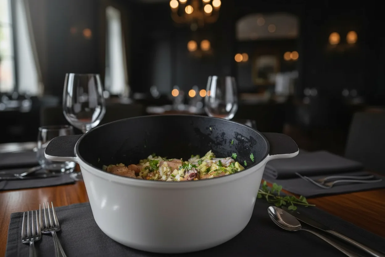 Misturar ingredientes na panela