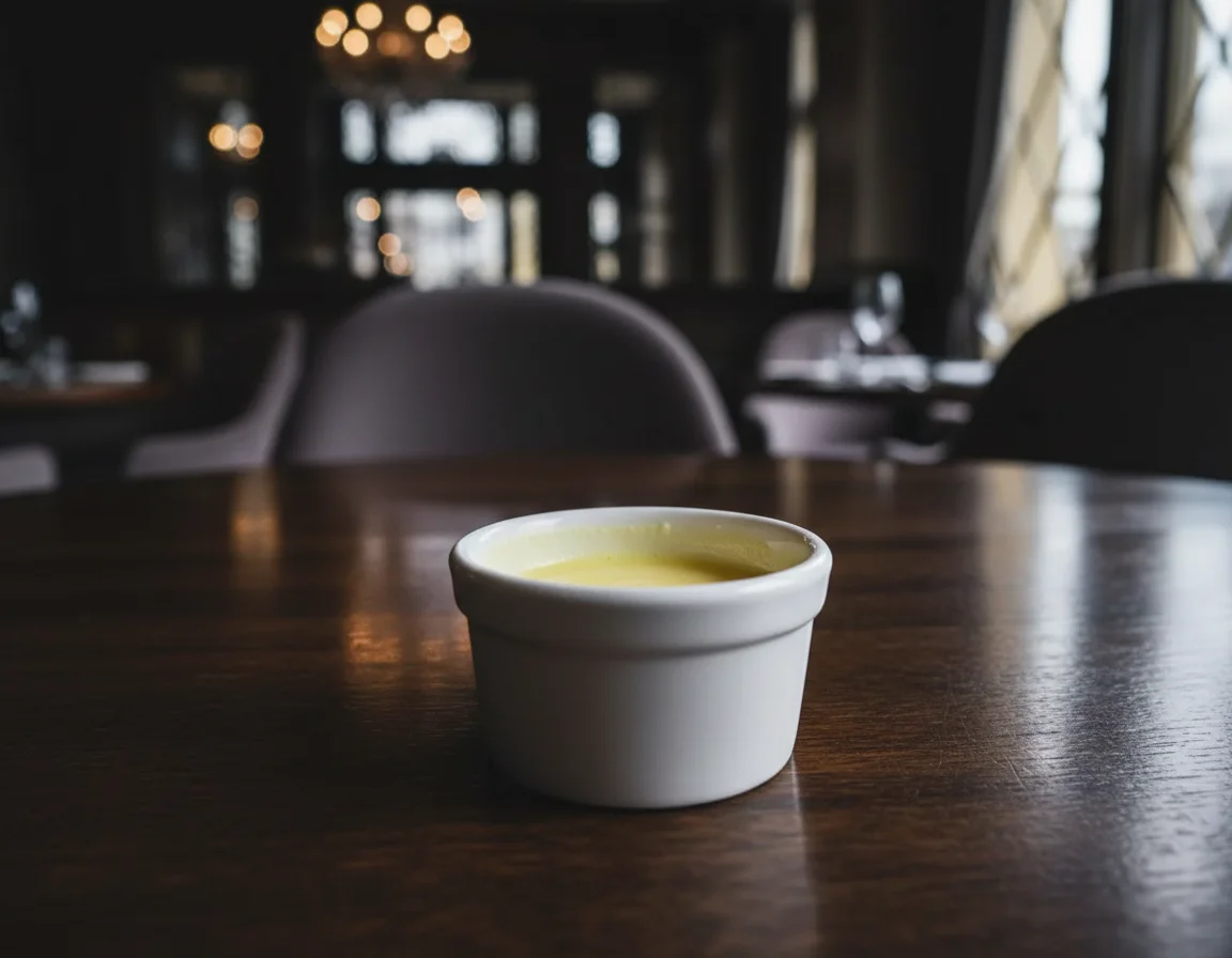 Manteiga derretida em uma tigela