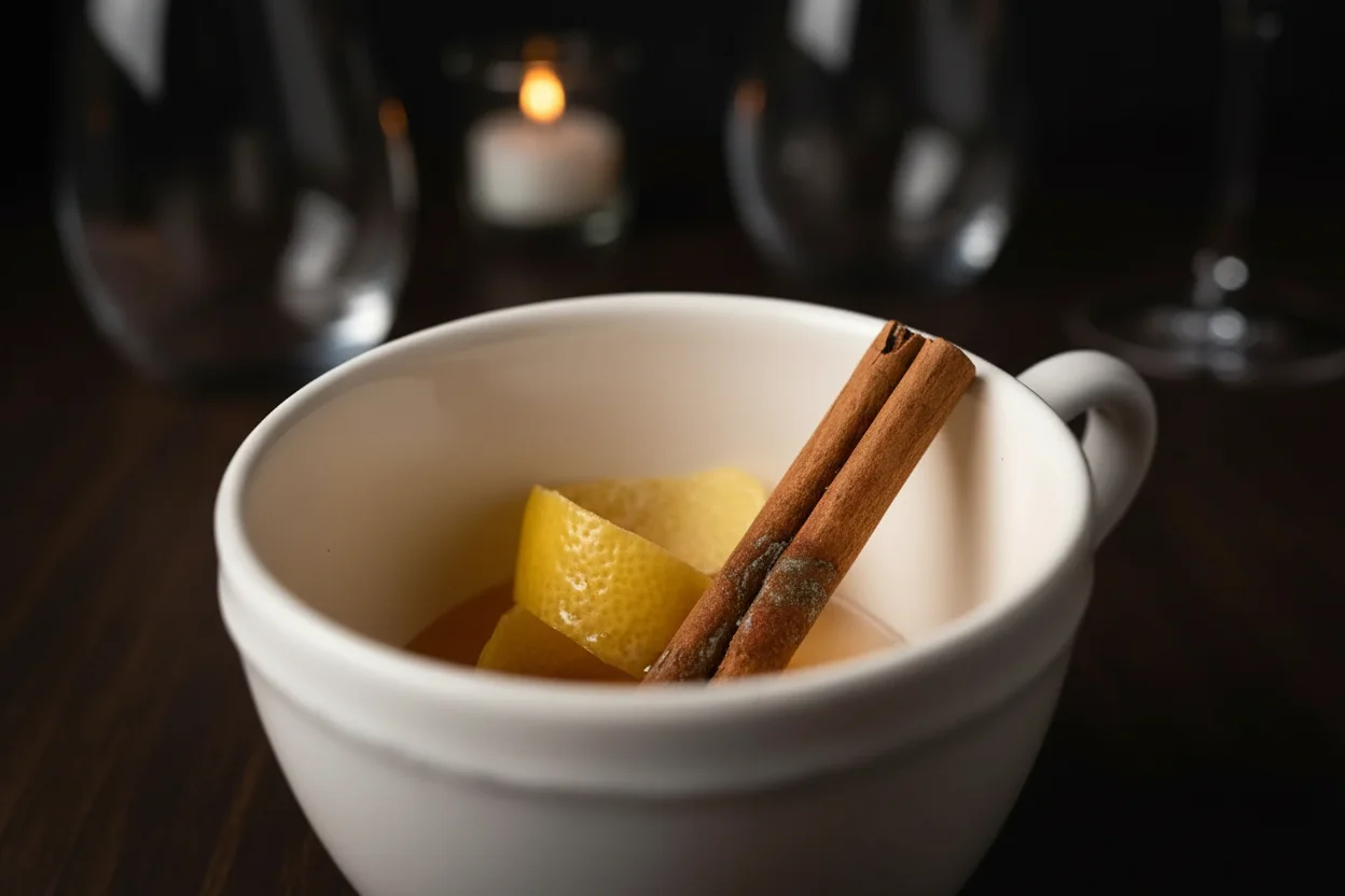 Limão, Canela e Mel Aromatizam uma Receita de Chá de CBD