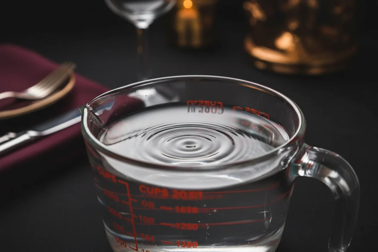 Água em um copo medidor