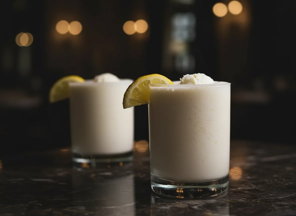 limonada congelada na taça