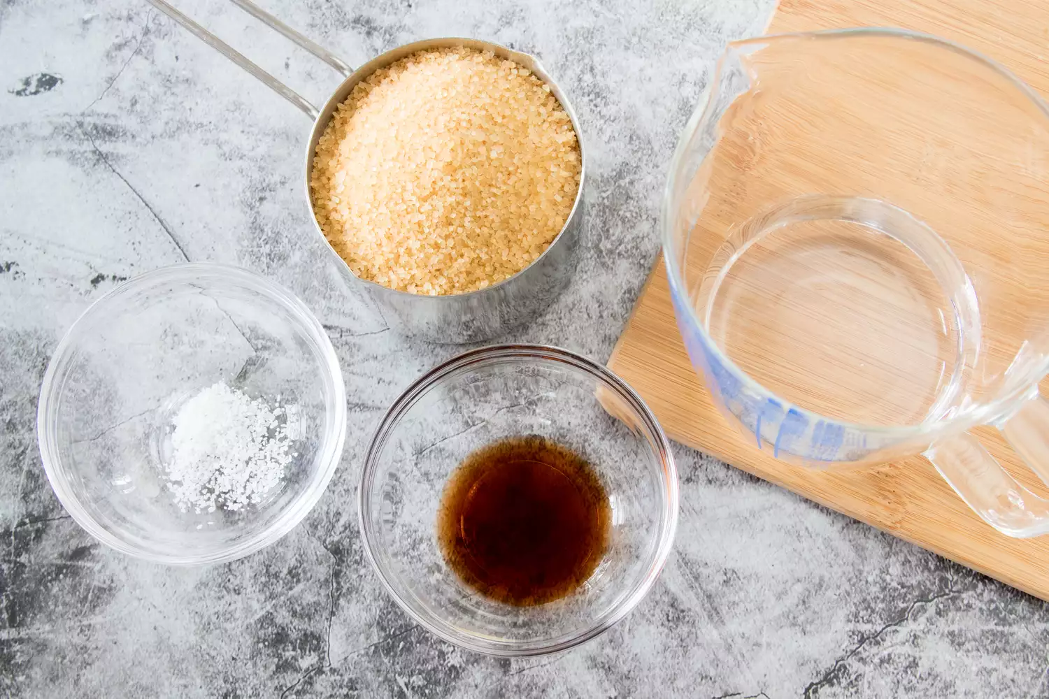 Ingredientes para a Calda de Caramelo Caseira