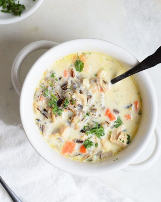 Receita de Sopa de Frango com Arroz Selvagem