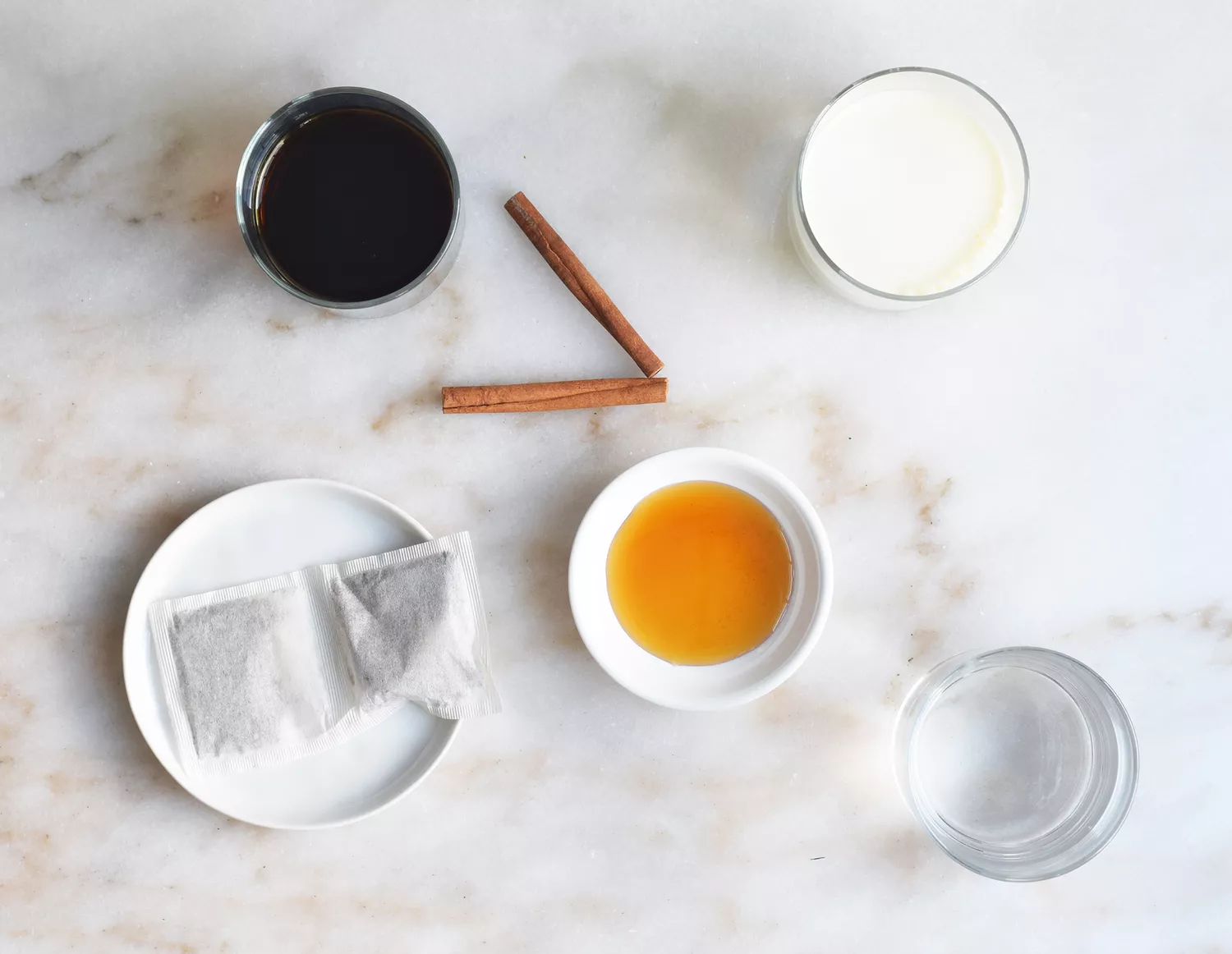 ingredientes para dirty chai latte