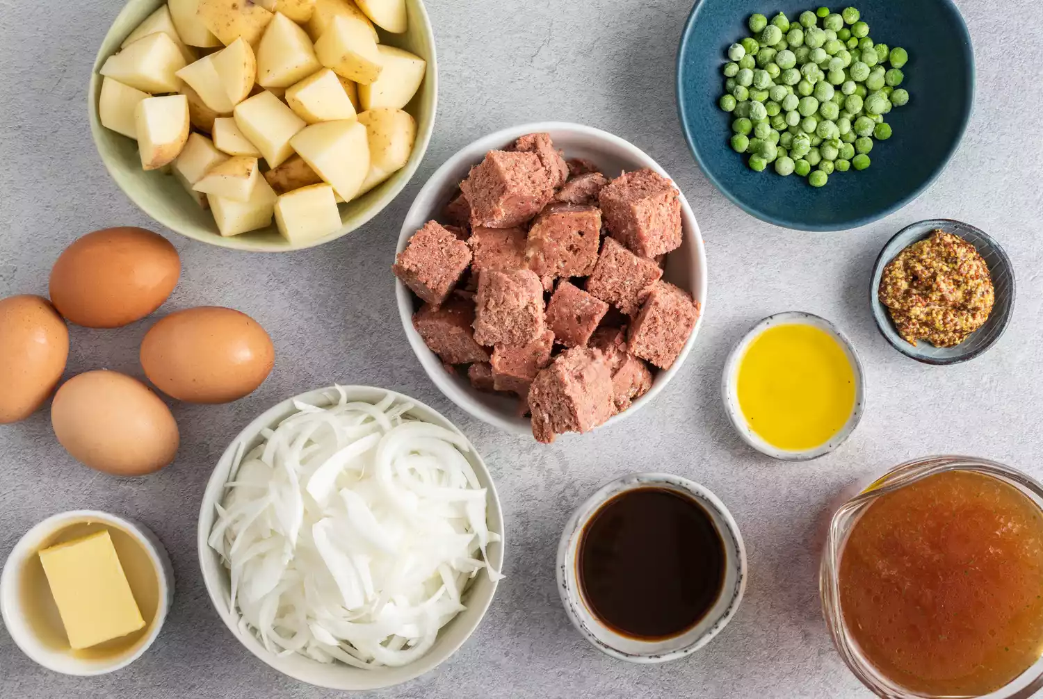 Ingredientes da receita British Corned Beef Hash