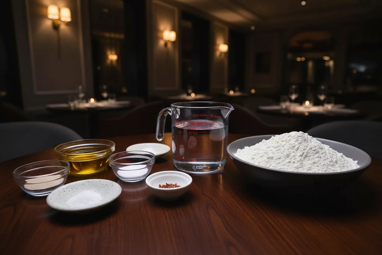 Ingredientes da Focaccia Rápida