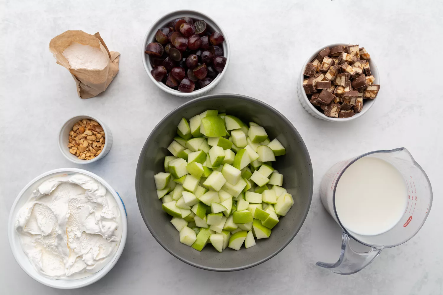 Ingredientes da Salada Snickers