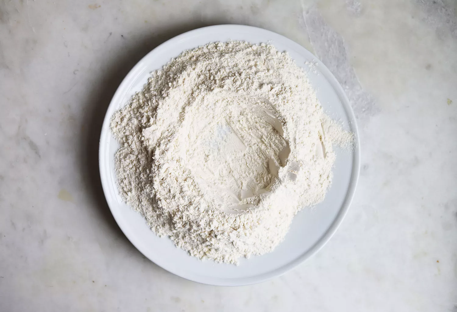 flour mixed in a bowl for dumplings