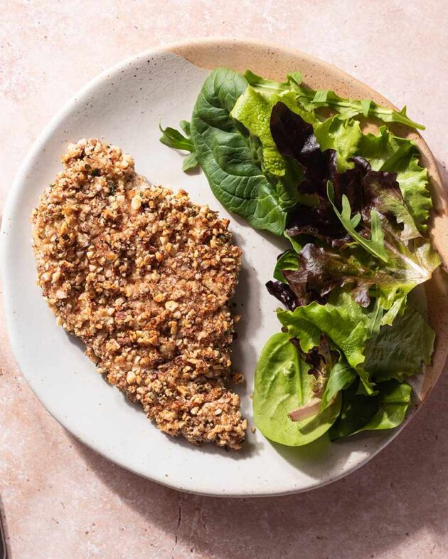 Receita de Frango com Crosta de Amêndoas