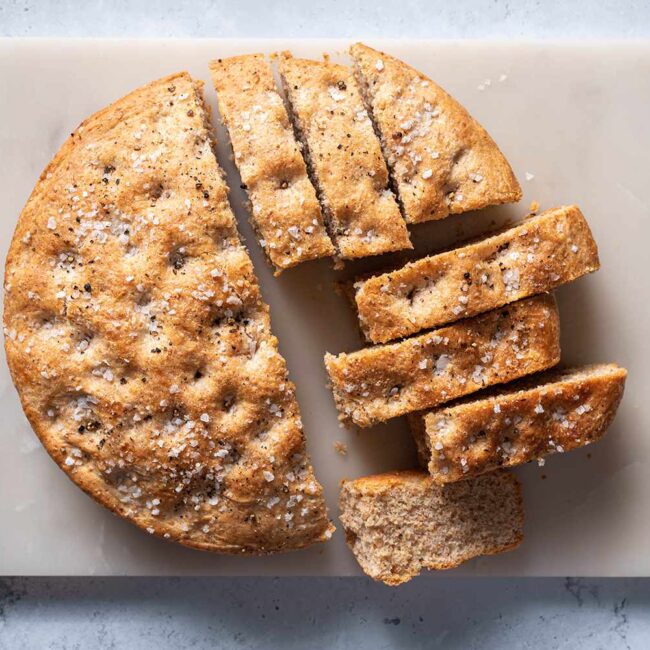 Receita de Focaccia com Pimenta do Reino.